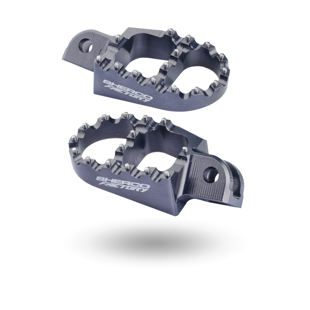 Repose-pieds SHERCO taillés masse anthracite