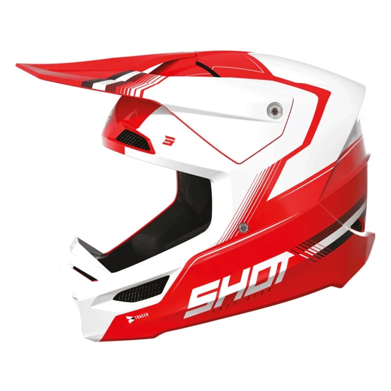 Casque SHOT Race Tracer rouge/blanc 2023