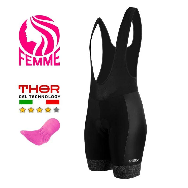 CUISSARD CYCLISME FEMME SILA AZALEA STYLE - NOIR Référence 2934 SILASPORT