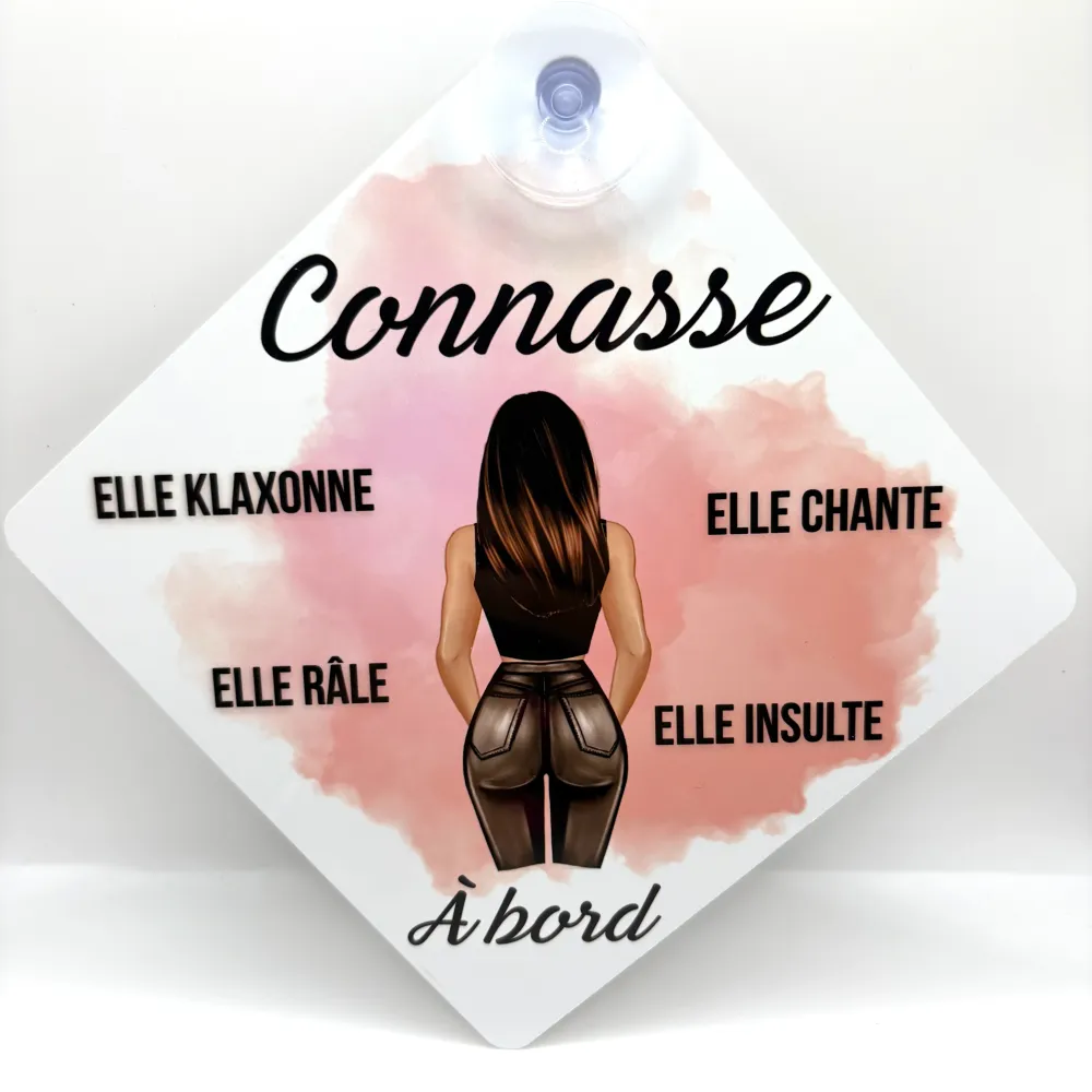 đ„ Nouvelle plaque humour Ă ventouse â Ă©dition âConnasse Ă bordâ Sina-CrĂ©a