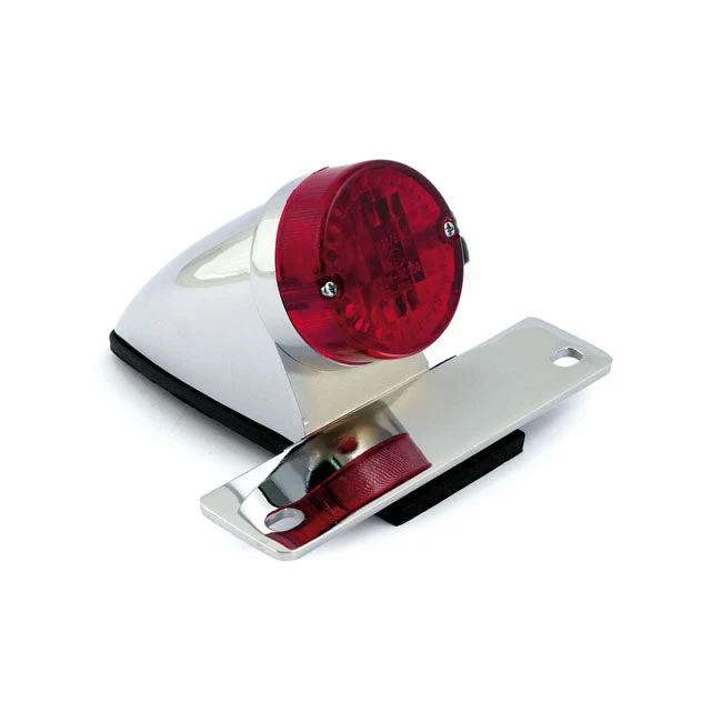 Sparto LED Mini Feu Arrière Moto avec Support de Plaque d'Immatriculation Chrome