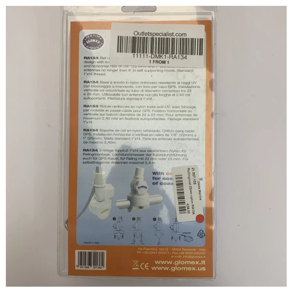 Support d'antenne marine Glomex RA134 réglable