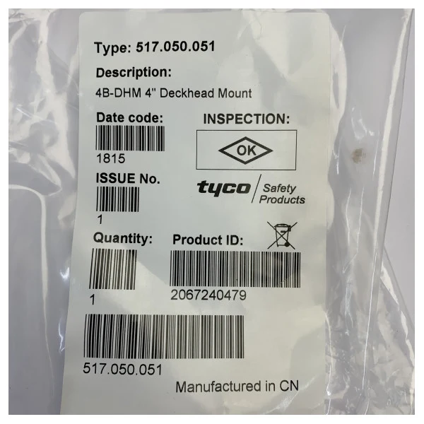 Support de montage électrique Tyco 4B-DHM-4 Blanc