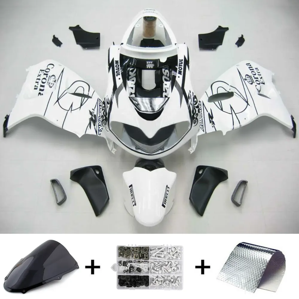Amotopart 1998-2003 Suzuki TL1000R Kit de carénage Corona extra blanc