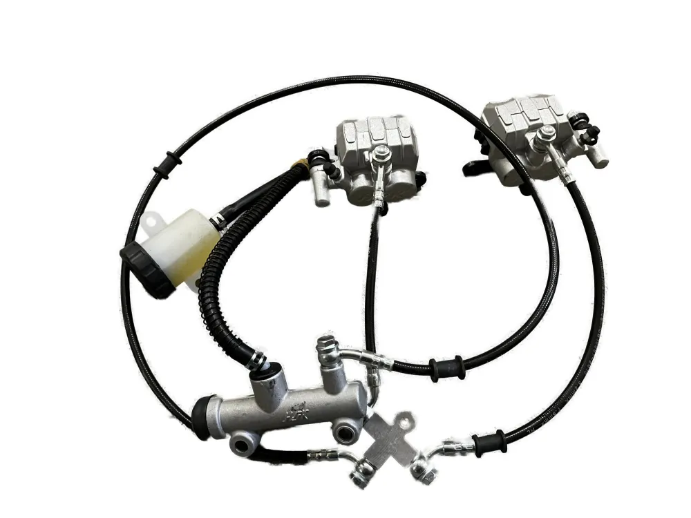 Système de freinage adapté pour balayeuse autoportée & Balayeuse avec cabine