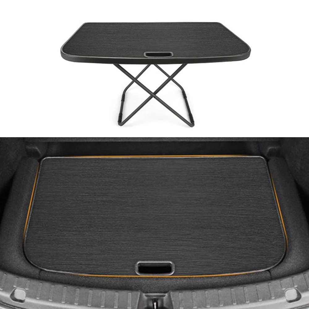 Table de camping pliante portable avec rangement dans le coffre pour Tesla Model 3/Y-Table de pique-nique extérieure pratique