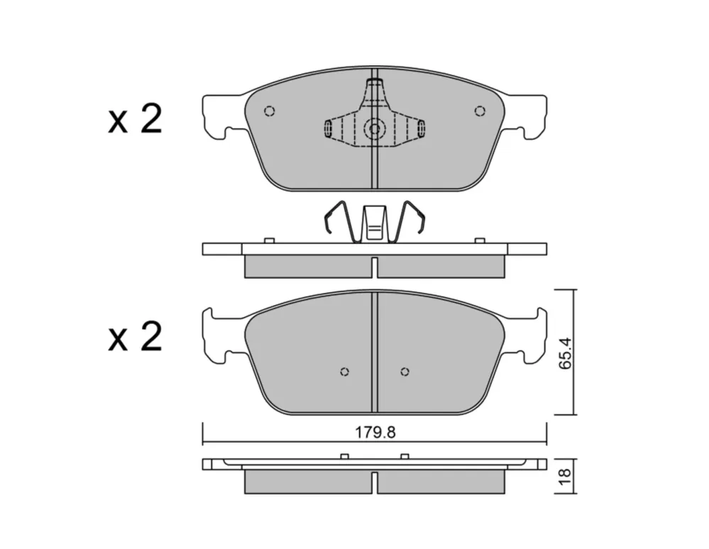 Kit plaquettes de frein avant Tarox Strada 122 (voies rapides) pour Ford Focus