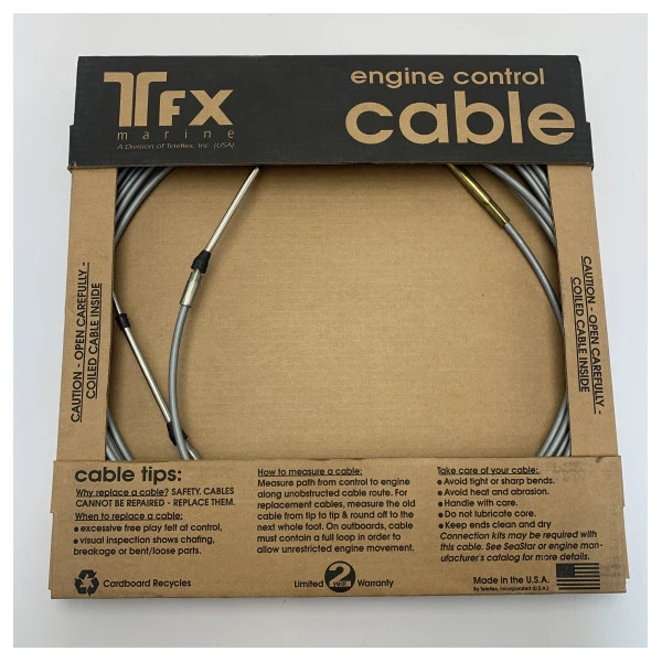 Teleflex Marine Engine Control Cable F27110 - Câble de remplacement durable et résistant à la corrosion pour les commandes...