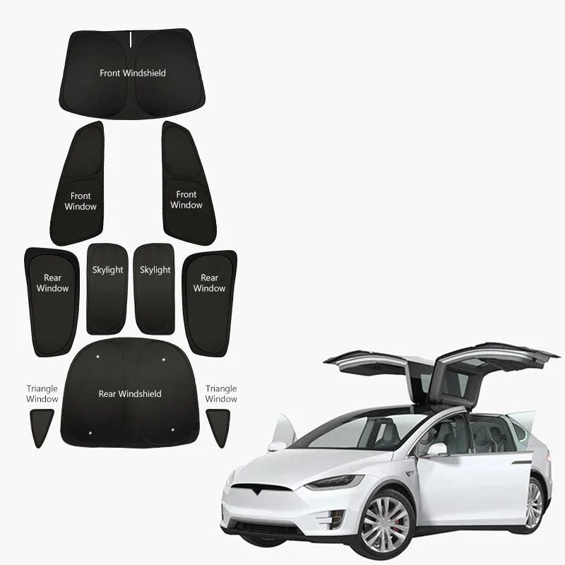Tesla Model X(2015-2024) Confidentialité Et Isolation Thermique Pare-Soleil Rideaux Pare-Soleil Opaque pour Camping et Usa...