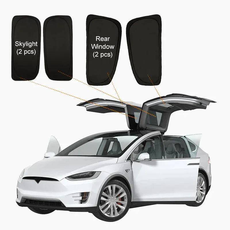 Tesla Model X(2015-2024) Confidentialité Et Isolation Thermique Pare-Soleil Rideaux Pare-Soleil Opaque pour Camping et Usa...