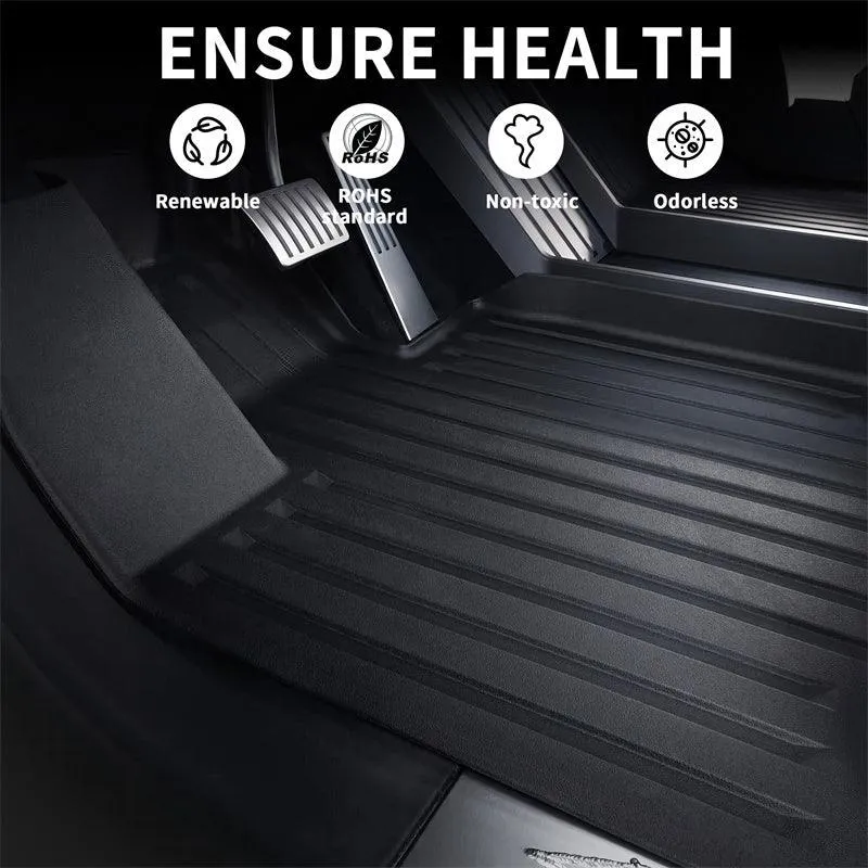 TeslaTous les temps TPE intérieur Tapis de sol Cargo Liners Set pour Cybertruck