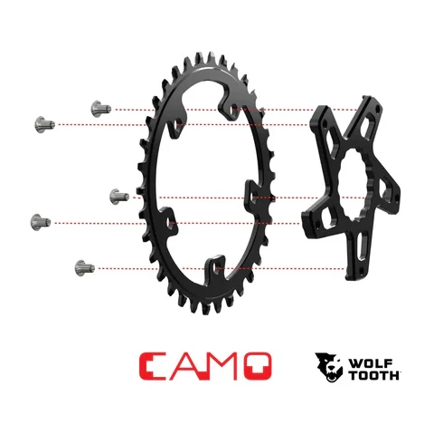 Étoile de Pédalier WOLF TOOTH CAMO M5 Sram Direct Mount Boost Offset 3mm Noir