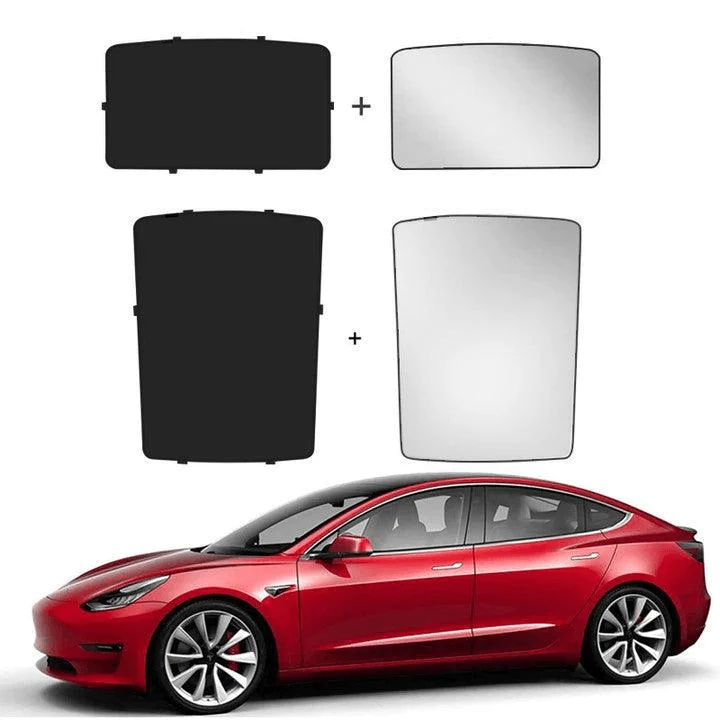 Toit en verre/Toit ouvrant Pare-Soleil pour Tesla Model 3(2021-2023) Accessoires Pare-Soleil Semi