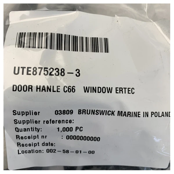 Trappe d'accès Uttern C66 | Kit de poignée de porte noir Ertec Marine
