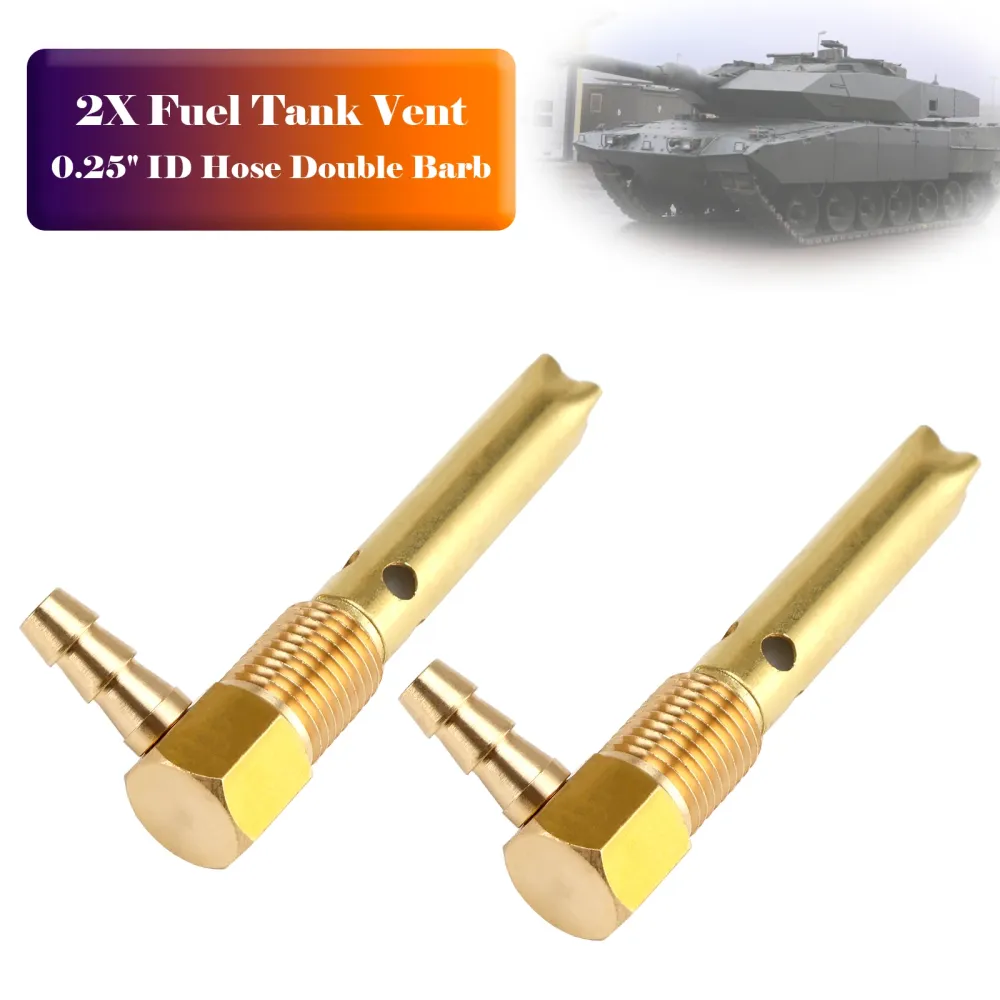 2x 1/4" Tuyau d'identification, évent du réservoir de carburant 1/4"Filetage -18NPTF pour les petits et les grands réservoirs