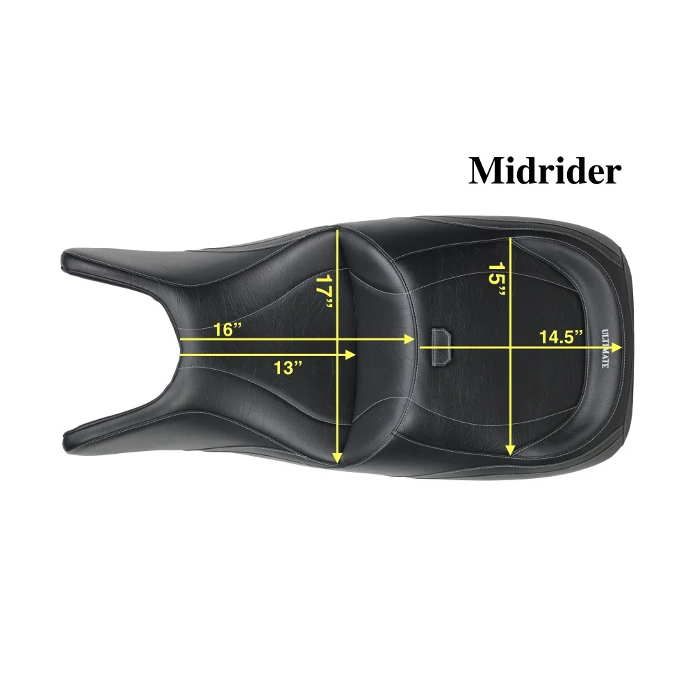 Siège de base double Midrider Noir avec Dossier Chauffeur pour votre RT 2010 - 2019 de Ultimate Seat
