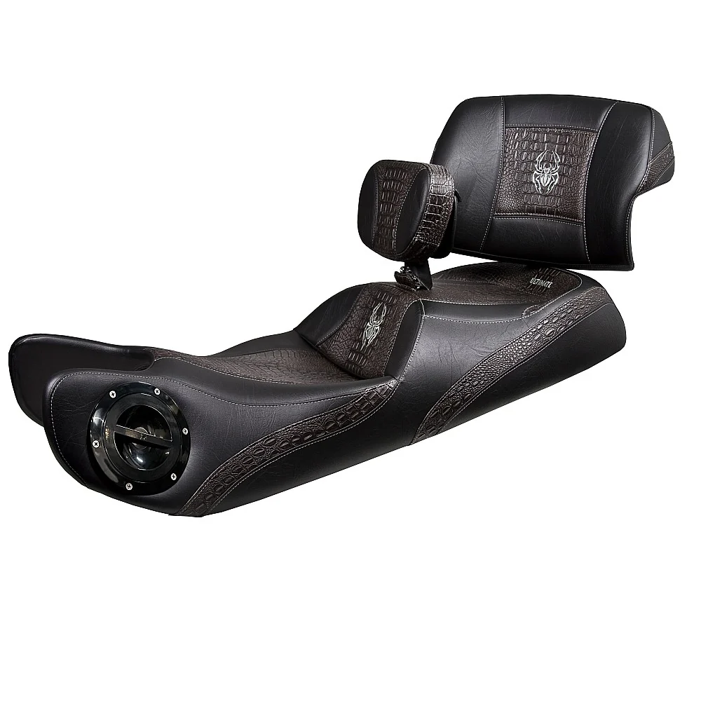 Siège double Noir avec trim imitation crocodile avec Dossier chauffeur et Passager pour votre RT 2010 - 2019 de Ultimate Seat