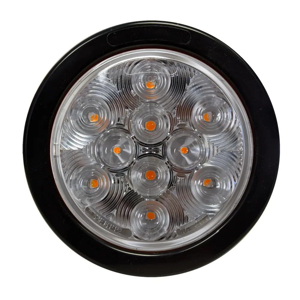 FEUX DE SIGNALISATION 4" ROND CLAIRE/AMBRE - 10 DIODE Unibond