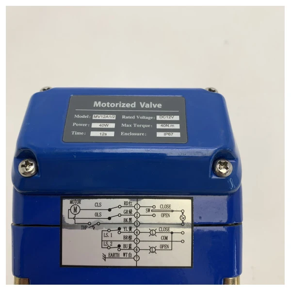 Vanne à boule électrique marine Vetus MV12A1/2 12V | Acier inoxydable - MV12A1/2