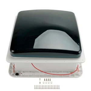 14" Ventilateur de toit pour caravane/camping-car, moteur 3 vitesses, 12 V, avec éclairage LED