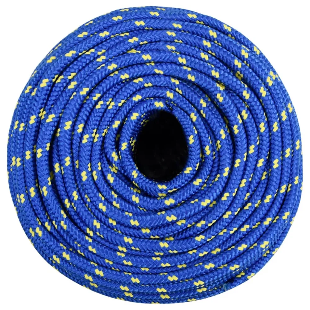 vidaXL Corde de bateau Bleu 8 mm 25 m Polypropylène