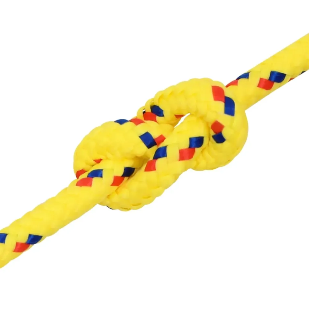 vidaXL Corde de bateau Jaune 10 mm 50 m Polypropylène