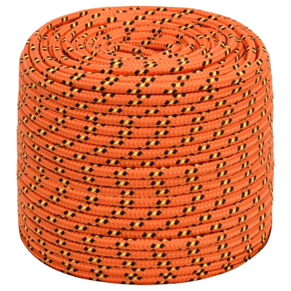 vidaXL Corde de bateau Orange 10 mm 50 m Polypropylène