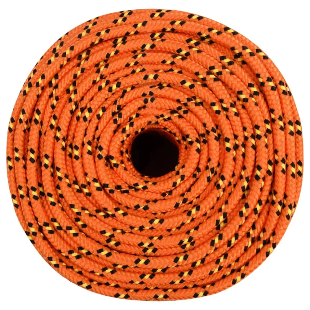 vidaXL Corde de bateau Orange 10 mm 50 m Polypropylène