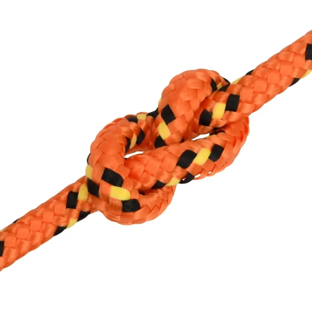 vidaXL Corde de bateau Orange 10 mm 50 m Polypropylène