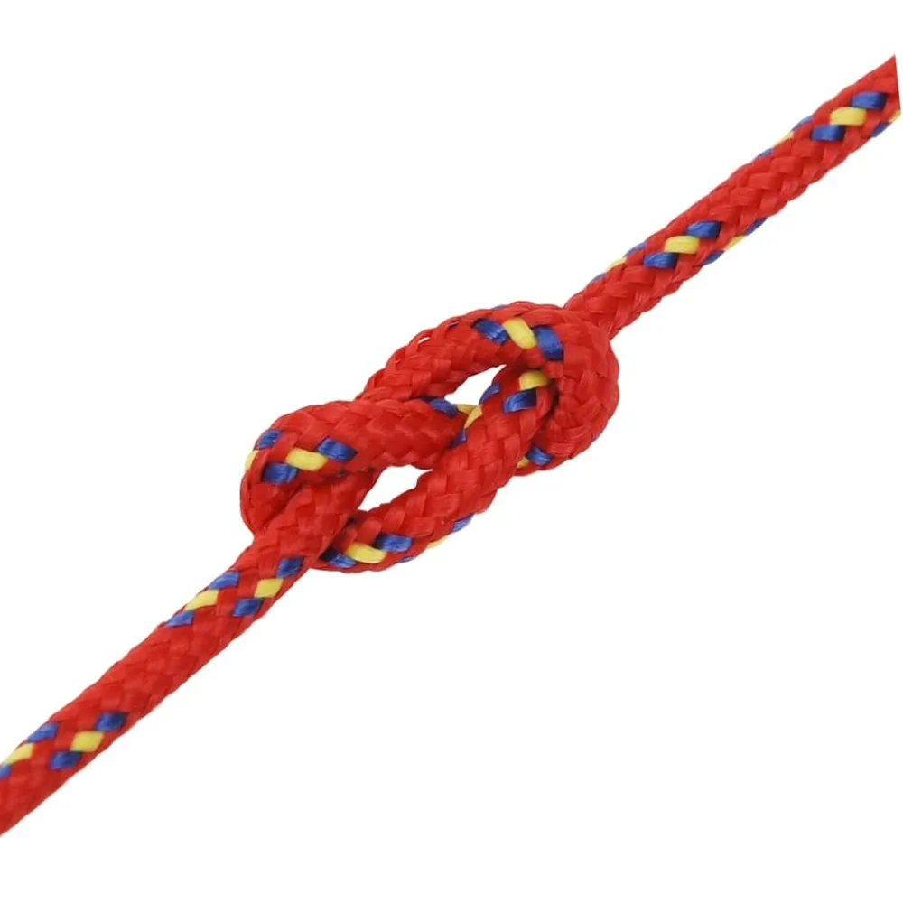 vidaXL Corde de bateau Rouge 4 mm 100 m Polypropylène