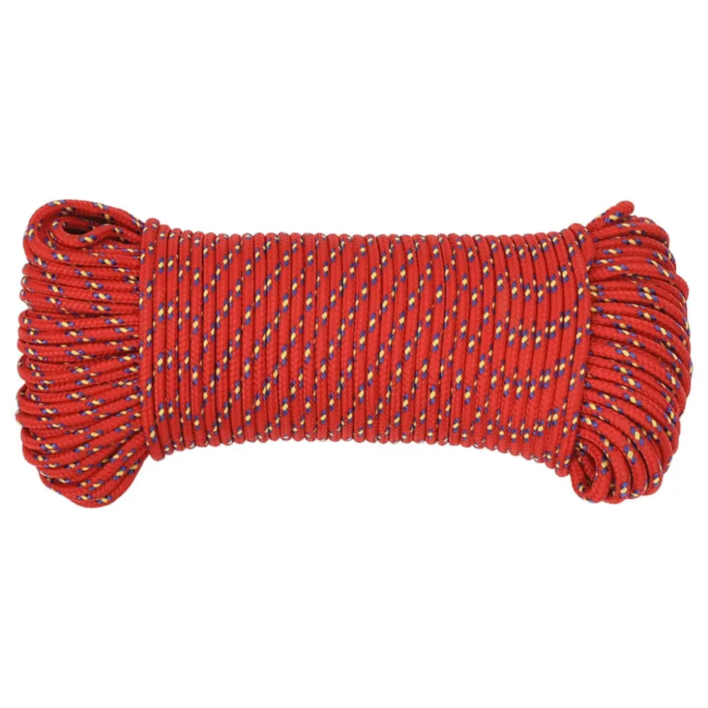 vidaXL Corde de bateau Rouge 3 mm 25 m Polypropylène