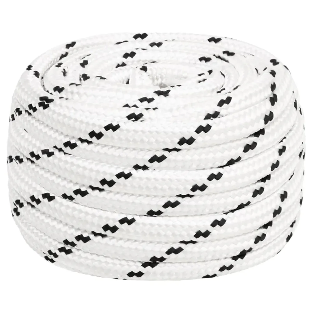 vidaXL Corde de travail Blanc 16 mm 100 m Polyester