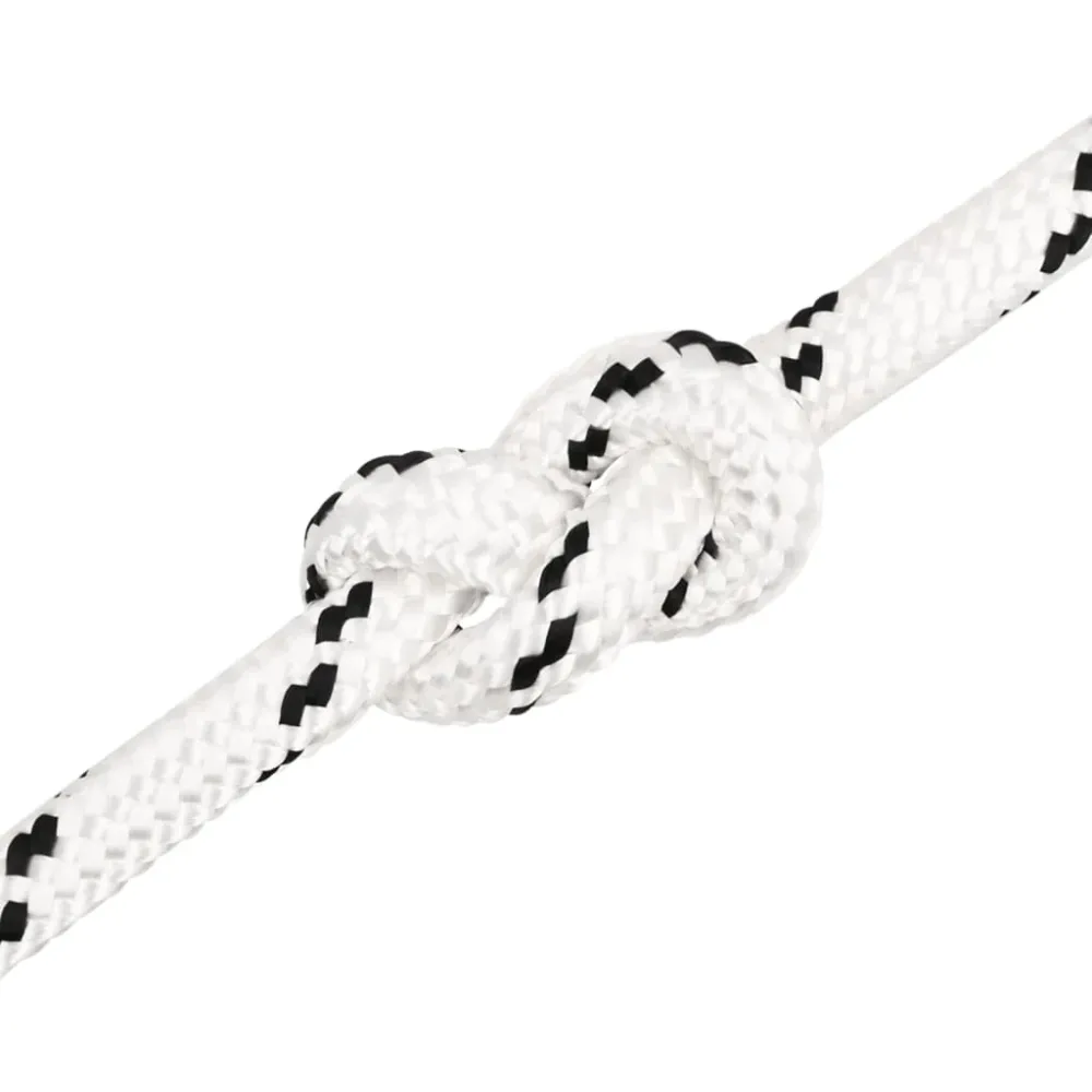 vidaXL Corde de travail Blanc 16 mm 100 m Polyester