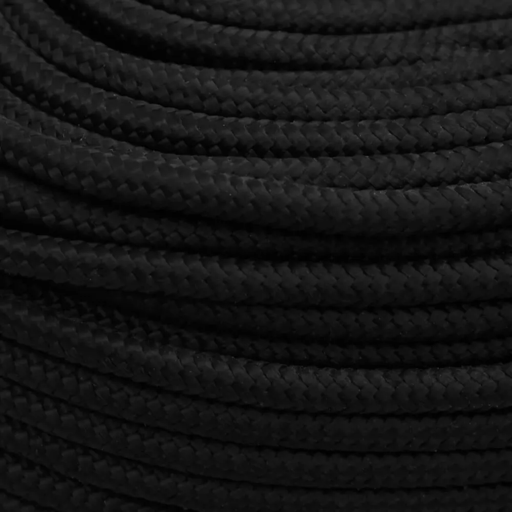 vidaXL Corde de travail Noir 10 mm 25 m Polyester