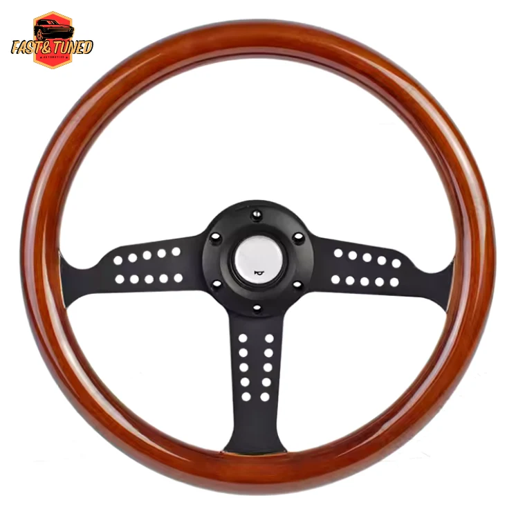 Volant de sport en bois massif "V75"
