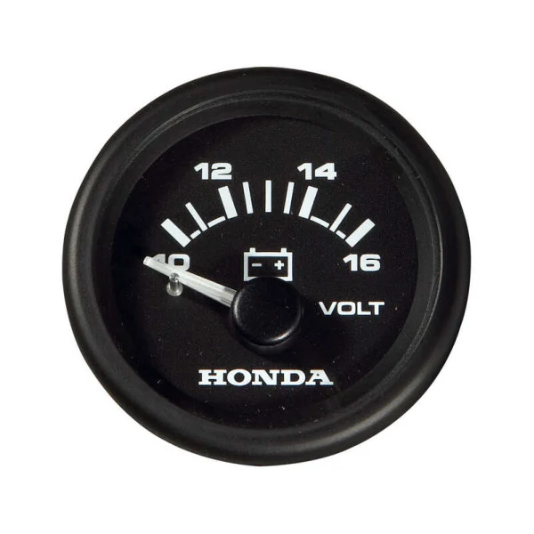 Voltmètre analogique Honda Marine 10-16V pour la surveillance de la batterie - Voltmètre durable pour bateau - 72381F