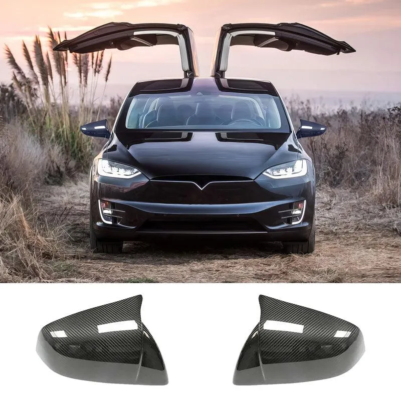 [Véritable fibre de carbone] couvercle de rétroviseur de style GT pour Tesla Model X 2016 – 2021