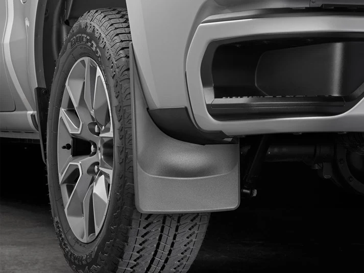 No Drill MudFlaps Black Silv 1500 Crew Cab 2019+ Weathertech