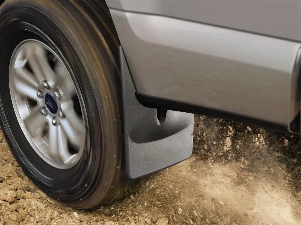 No Drill MudFlapsBlackTransit2014 -18 Weathertech