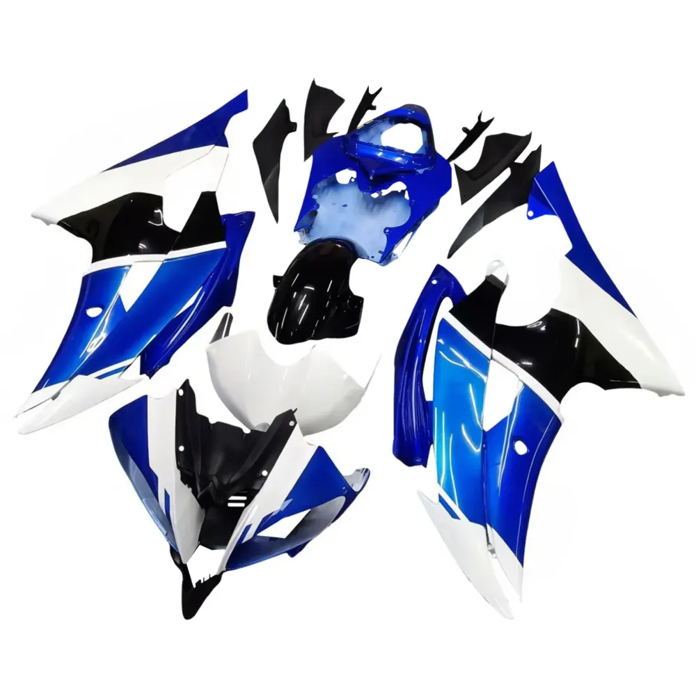 Amotopart 2008-2016 Yamaha YZF 600 R6 Noir&WKit de carénage blanc