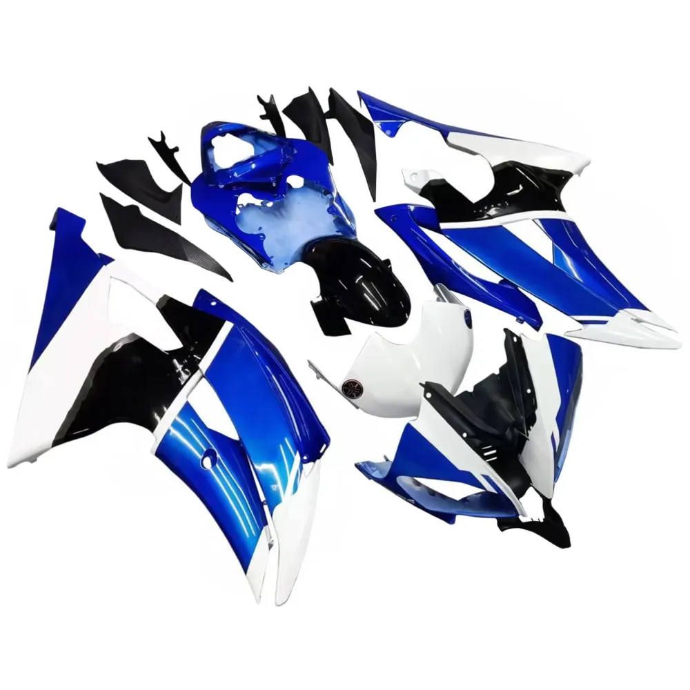 Amotopart 2008-2016 Yamaha YZF 600 R6 Noir&WKit de carénage blanc