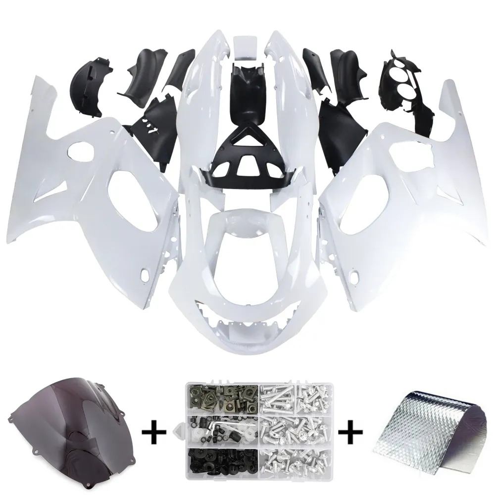 Amotopart Yamaha 1996-2007 YZF 600R Thundercat Black White Fairring Kit