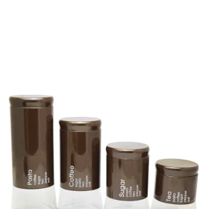 CTH Storage Cristal Canister 4 Piece - Brown