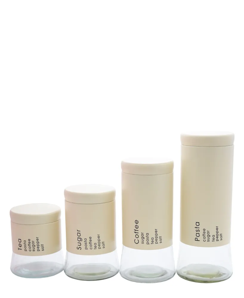 CTH Storage Cristal Canister 4 Piece - Cream