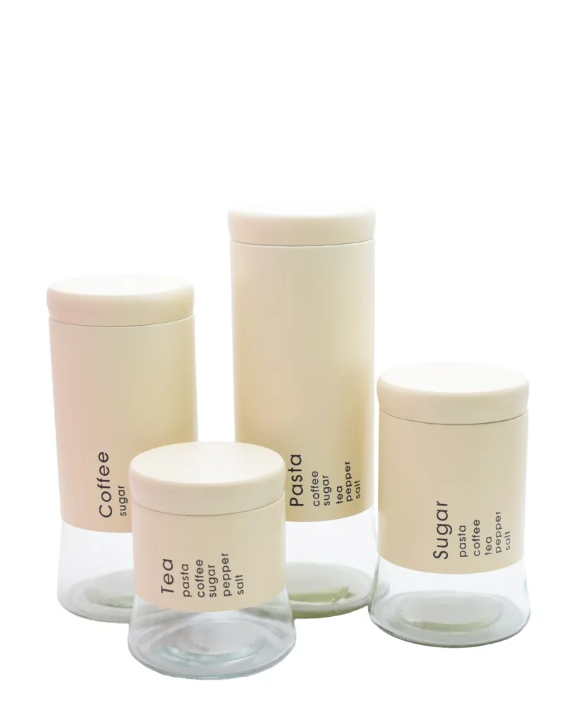 CTH Storage Cristal Canister 4 Piece - Cream