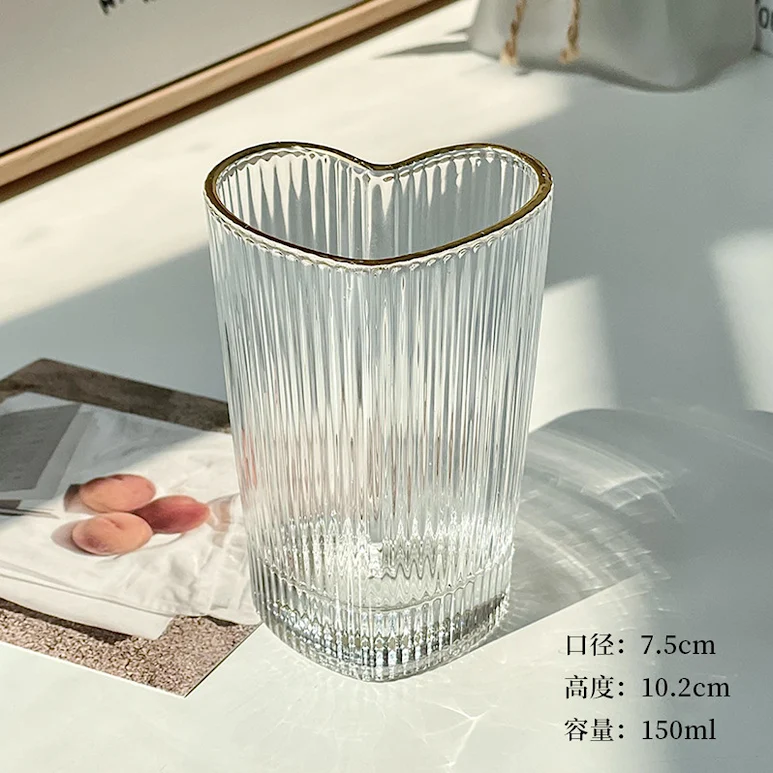 6 Piece Heart Design Tumbler Set Diaphane