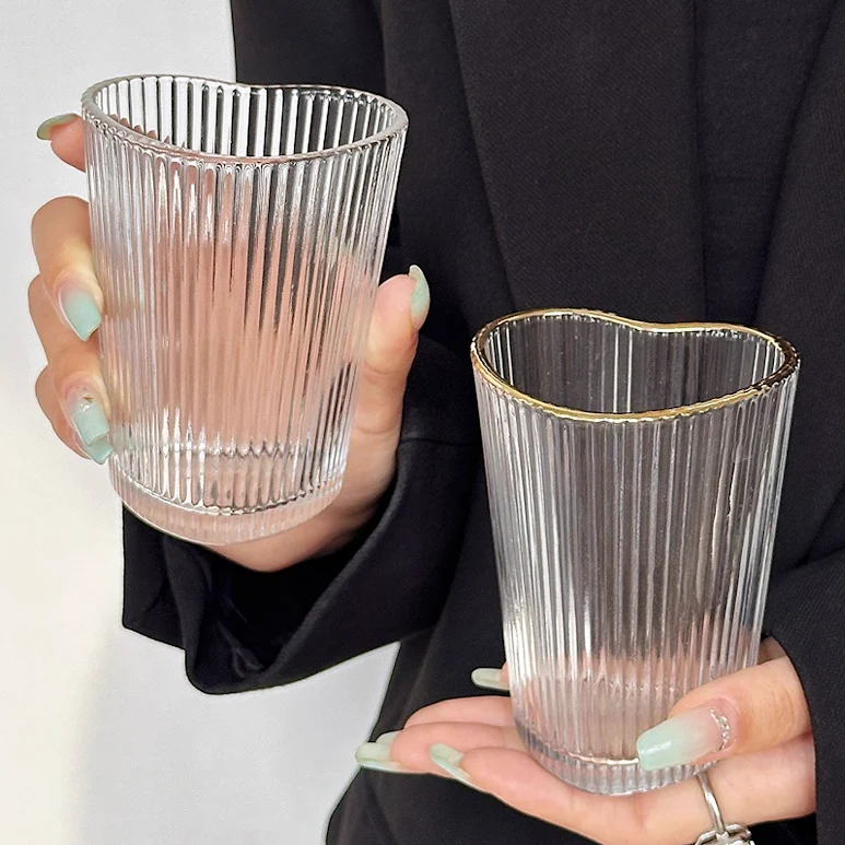 6 Piece Heart Design Tumbler Set Diaphane