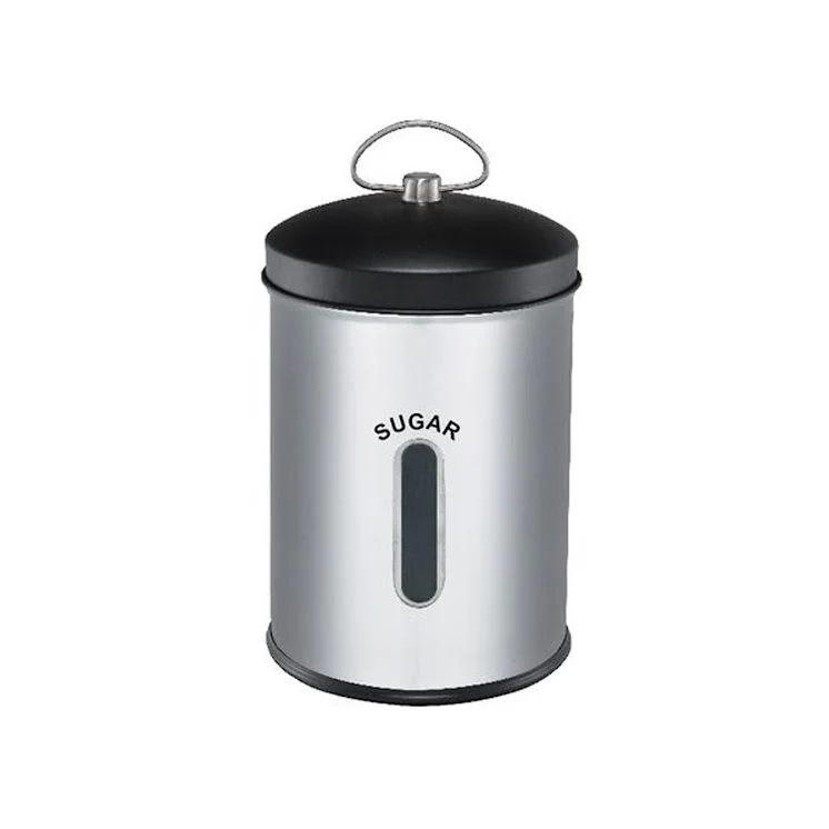 CH 3 Piece 5Lt Stainless Métal Canister Set Silver