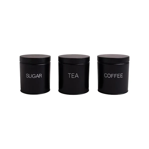 CH 3 Piece Canister Set Noir jais