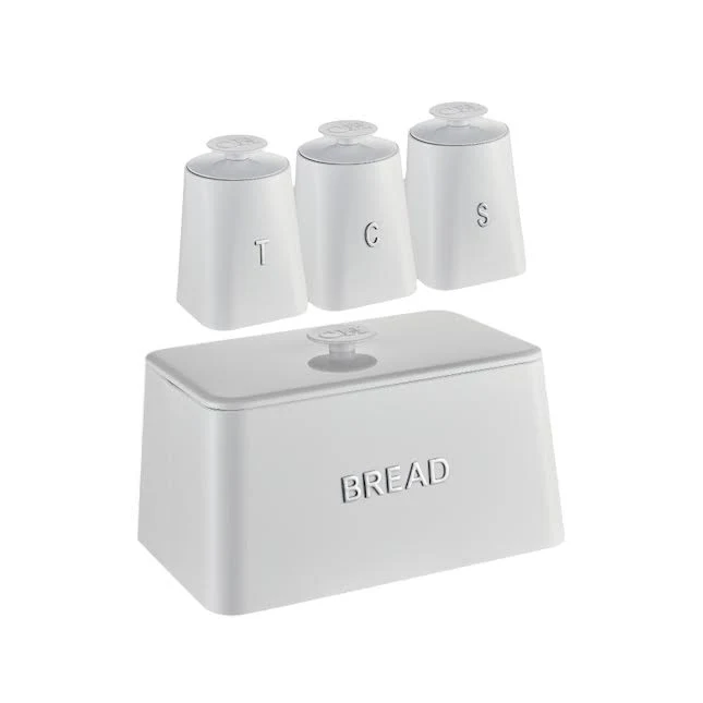 CH 4 Piece Opulence Canister Set Blanc pur